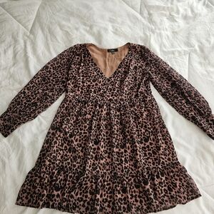 Lulu's Leopard Print Dress, Size XS